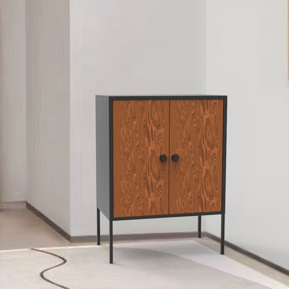 https://www.goldapplefurniture.com/modern-black-steel-storage-cabinet-with-double-wood-finish-doors-go-go-a6060-product/