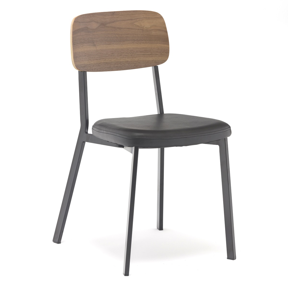 Metal Chair with Upholstered Seat