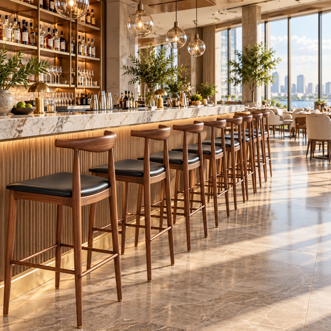 Metal bar stool manufacturing for commercial use