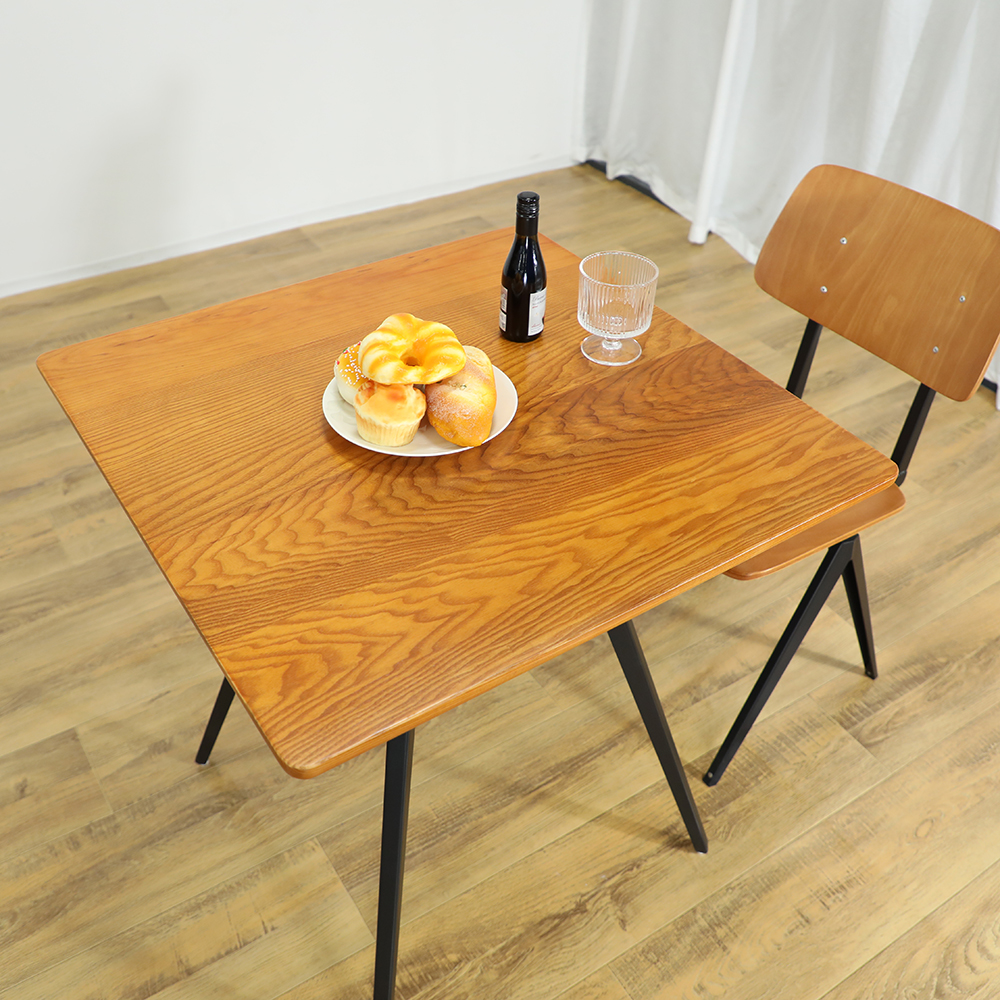 Metal Wood Dining Chair and Table